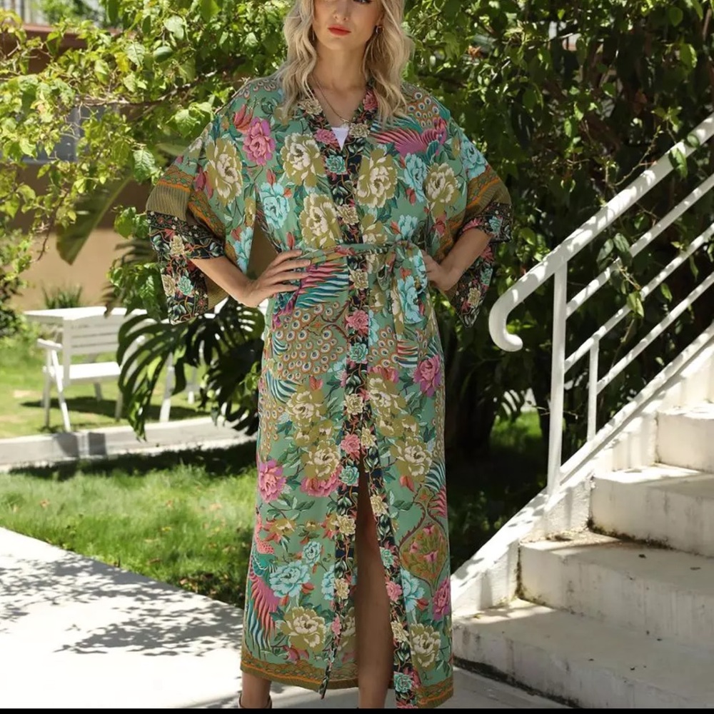 Beautiful bohemian Cotton kimono - Picture 2 of 9